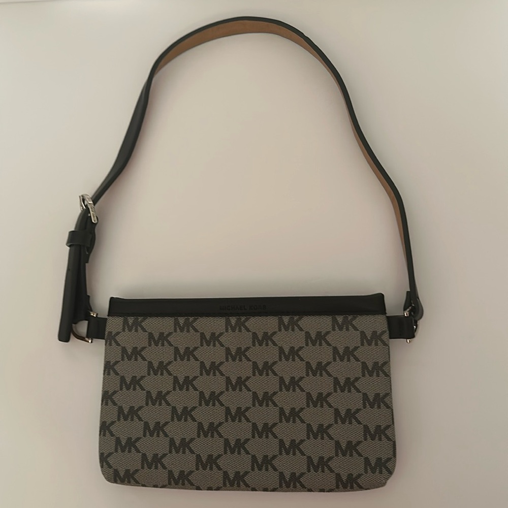 Michael Kors Leather Logo Printed Belt Bag